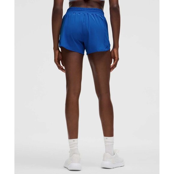 LULULEMON Women's Hotty Hot High-Rise Lined Short 4" Size 2 In Cerulean Blue - Picture 2 of 11